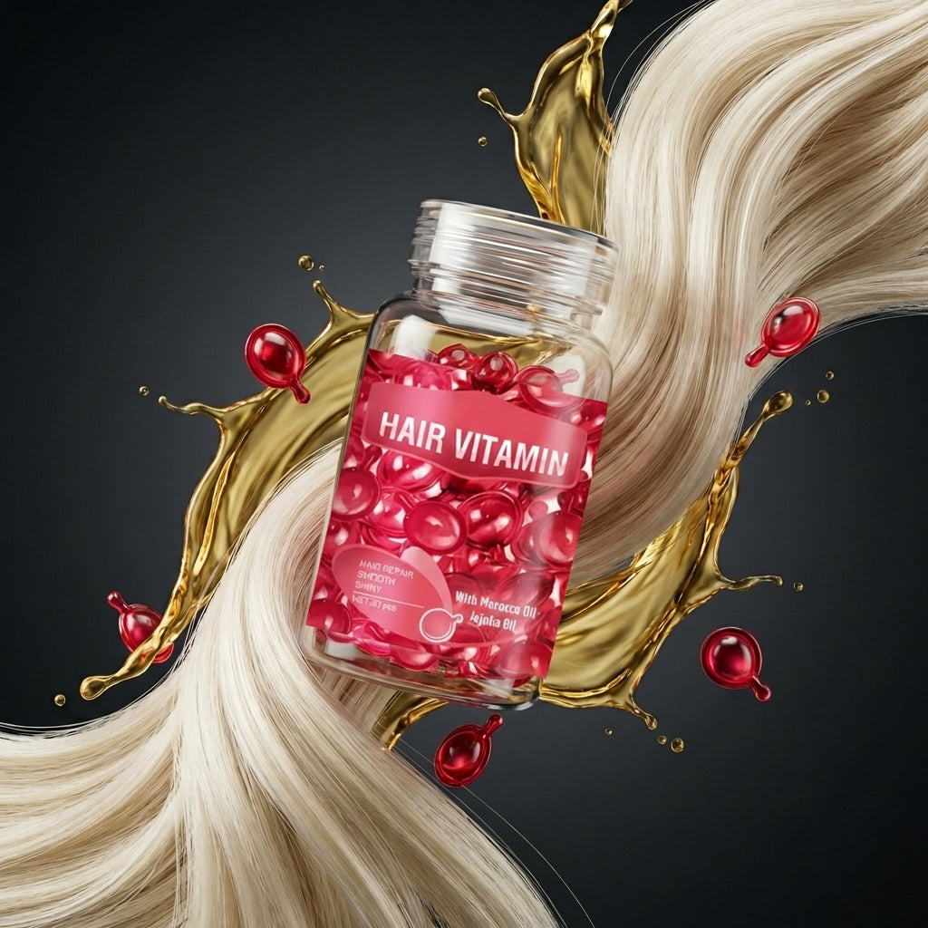 Capsules vitamine huile d'argan capillaire topbrush