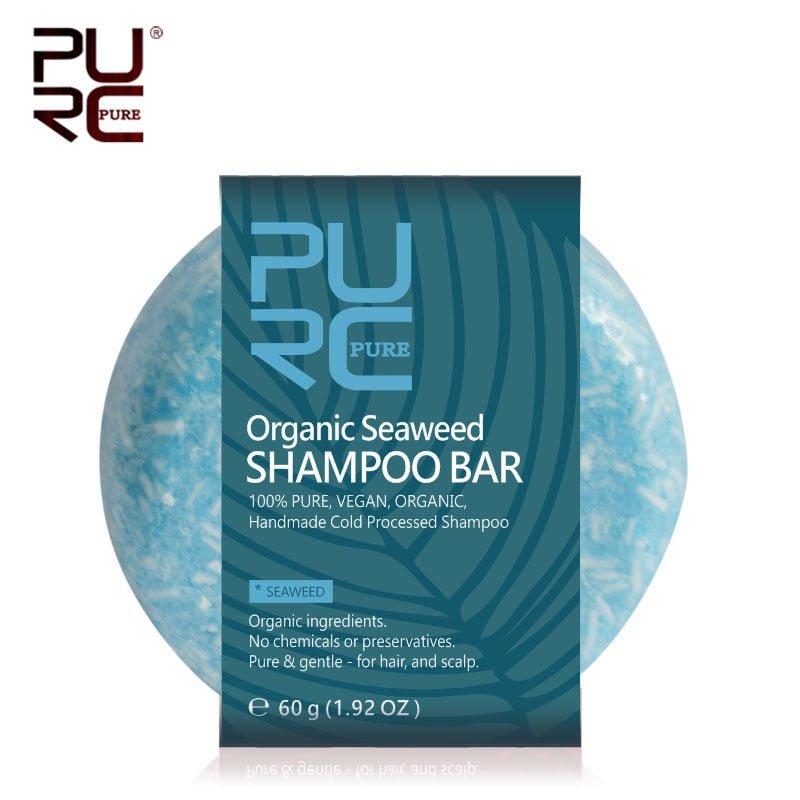 Pure shampoing solide Organic Seaweed "tous types de cheveux" - topbrush