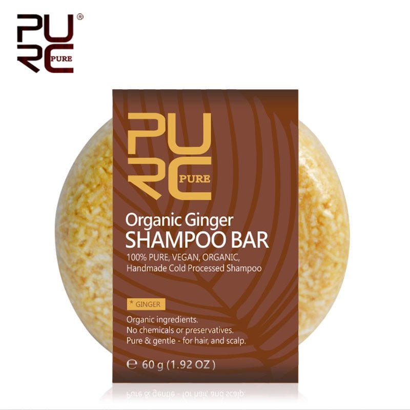 Pure shampoing solide Ginger "tous types de cheveux" - topbrush