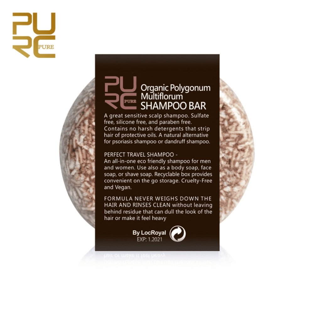 Pure shampoing solide Polygonum "tous types de cheveux" - topbrush