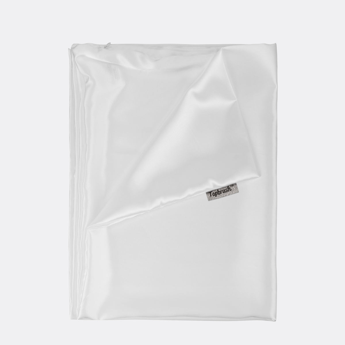 Taie d'oreiller satin blanc