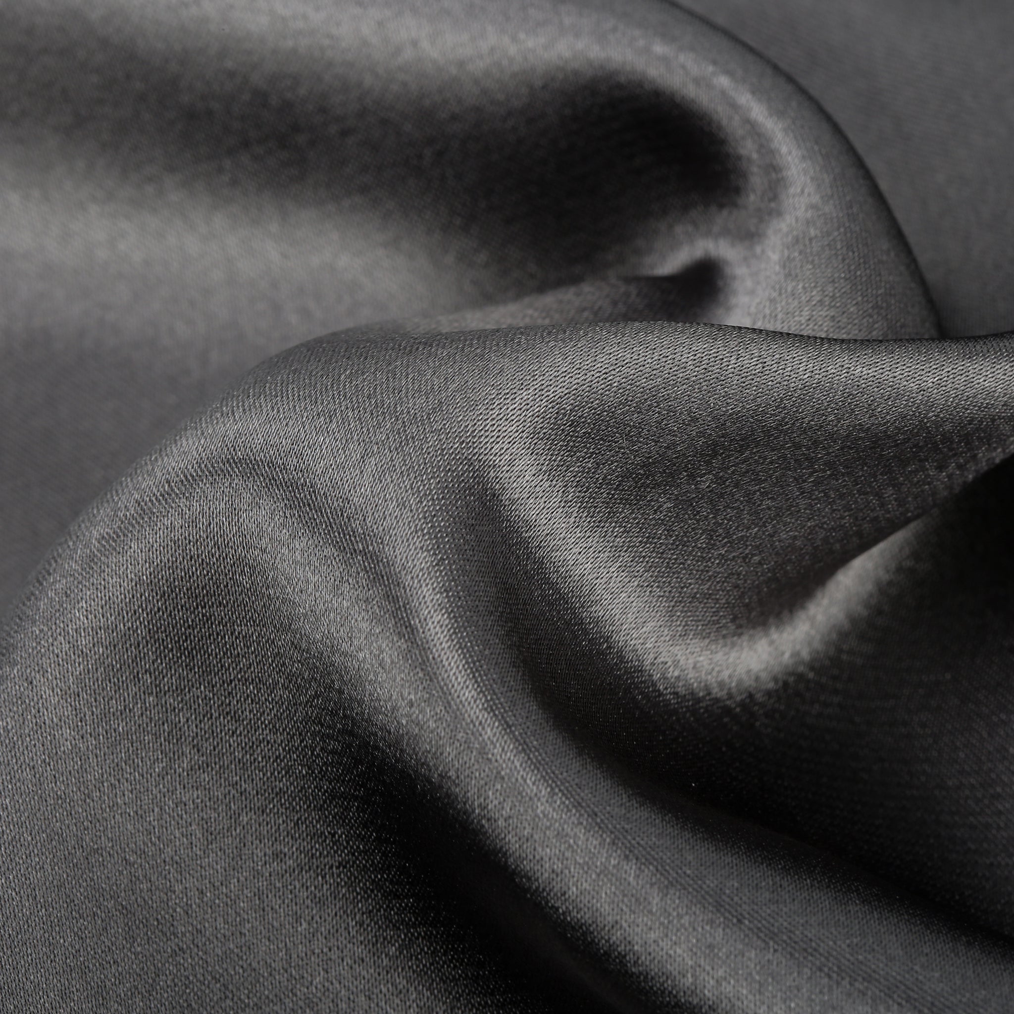 Taie d'oreiller satin anthracite