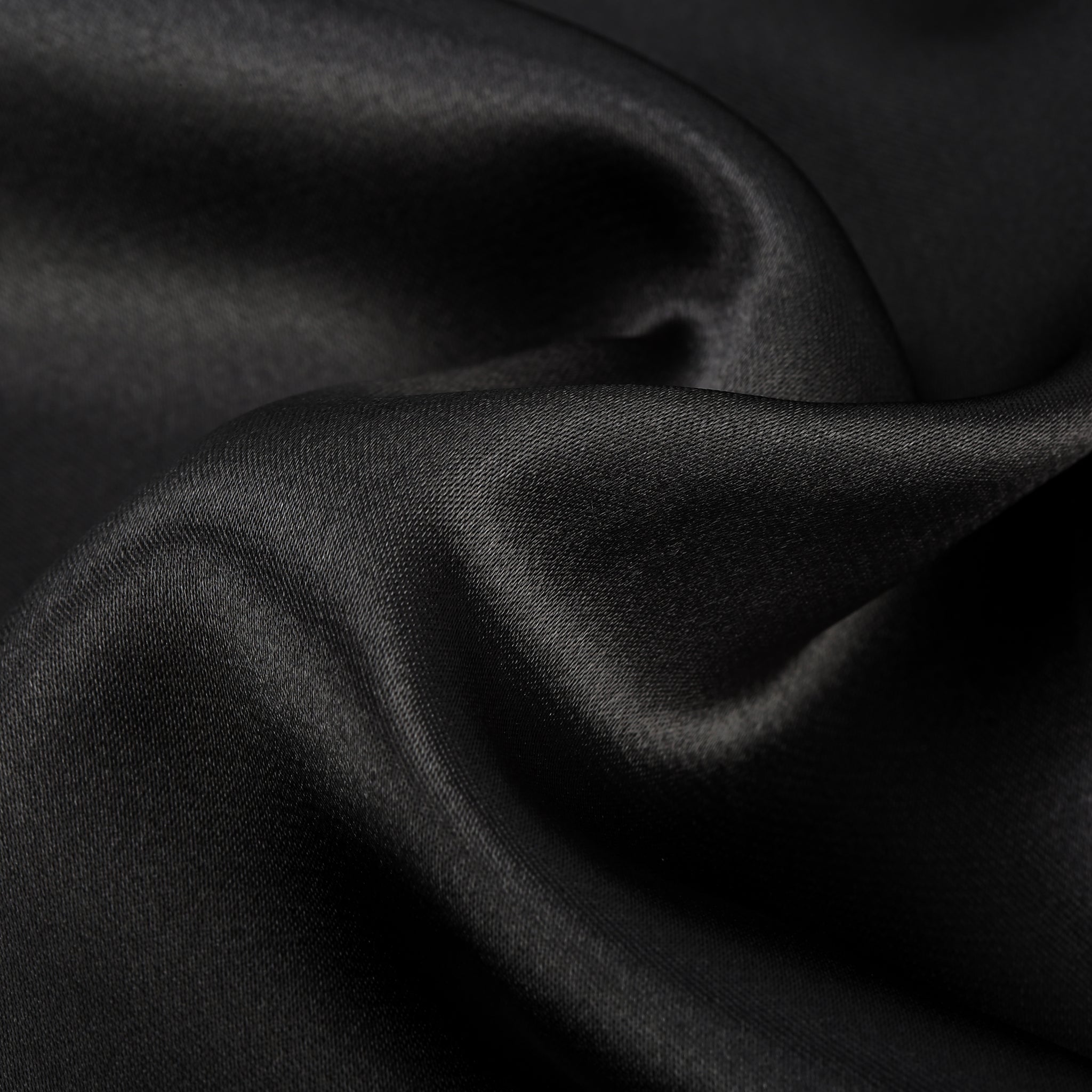 Taie d'oreiller satin noire